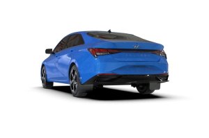 Hyundai Elantra Mud Flap Kit - 4 corner - Rally Armor - UR Series - Black with Blue Logo - `21-`23